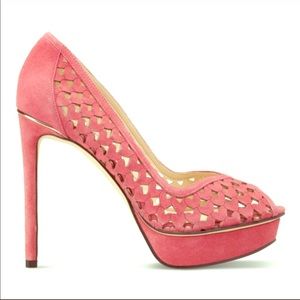 Nine West pink suede heels 👠 ❤️ 💕